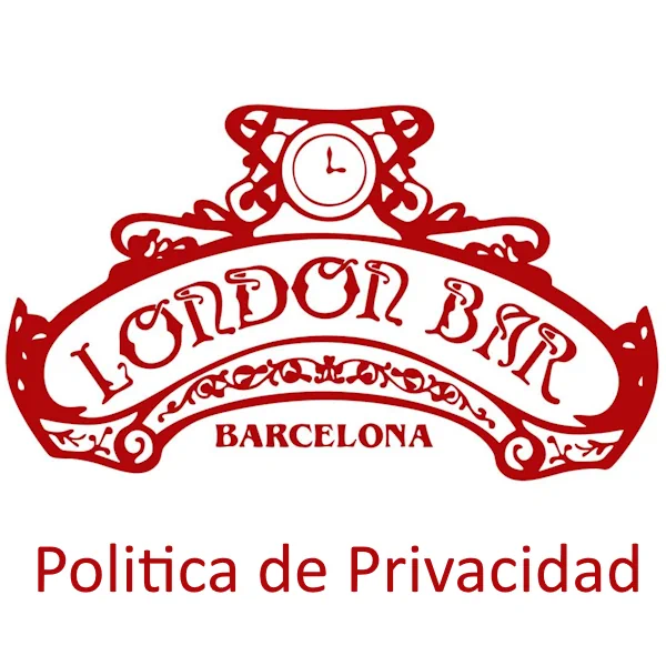London Bar 1909. Política de privacidad. Logo del London Bar.