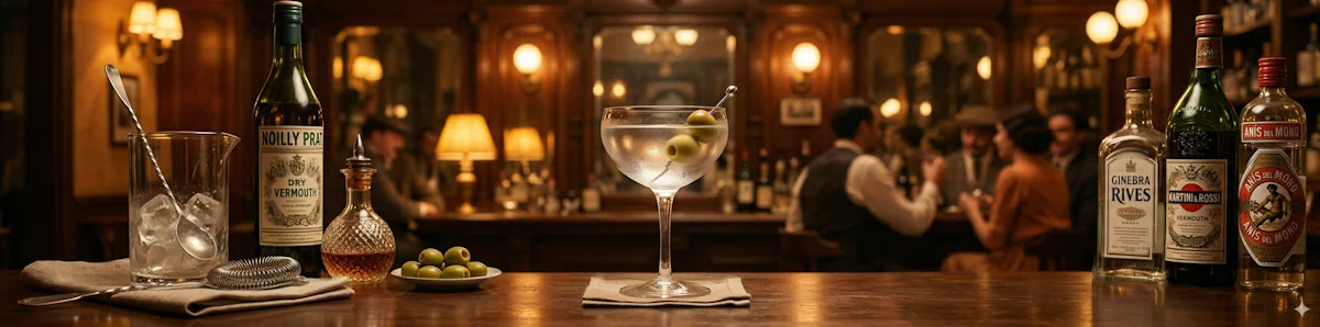 Cocktail Dry Martini. Imagen de este cocktail clásico.