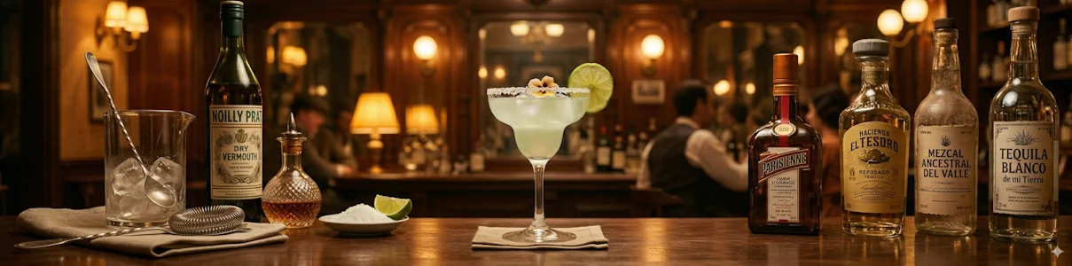 Cocktail Margarita. Imagen del este cóctel clásico.