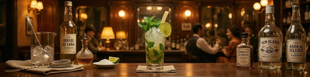 Cocktail Mojito. Imagen de este cóctel clásico.