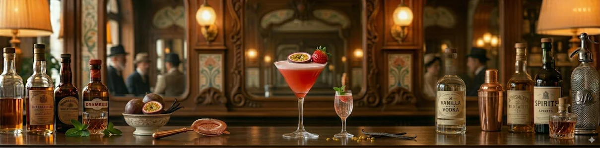 Mocktail Fresa Maracuyá. Imagen del cocktail