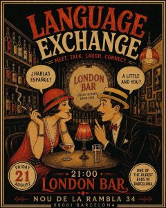 London Bar. Language exchange en Barcelona