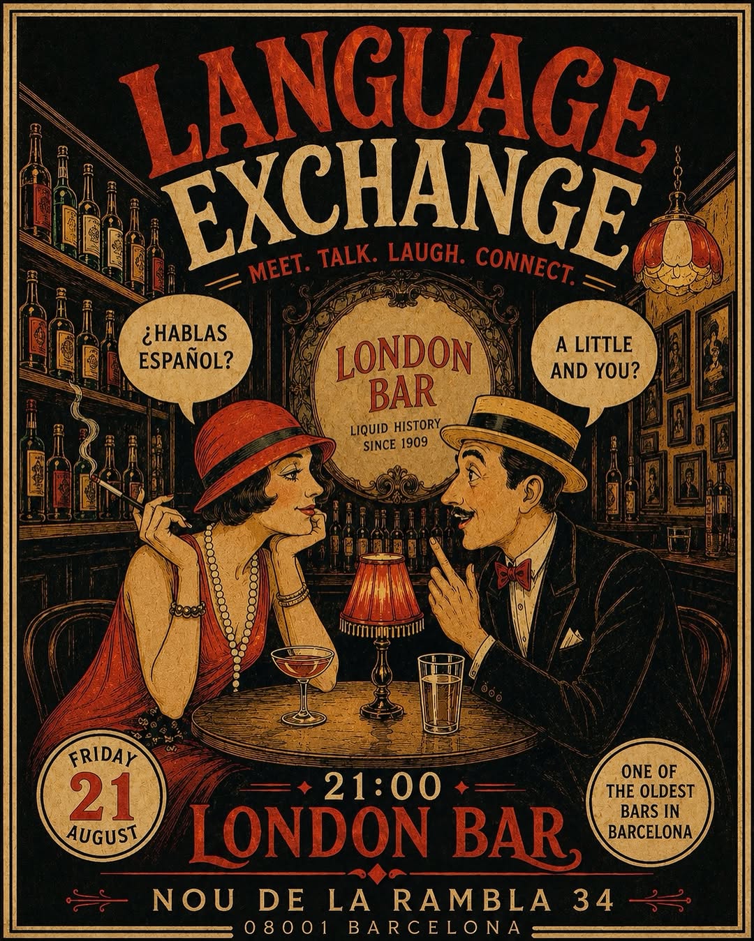 London Bar. Language exchange en Barcelona