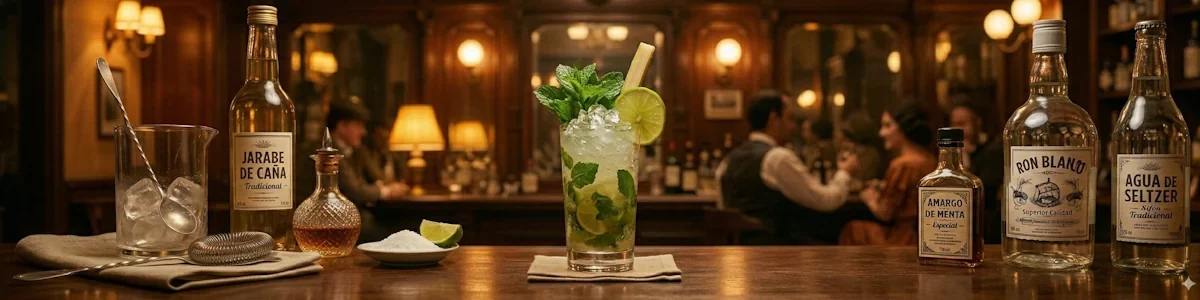 Cocktail Mojito. Imagen de este cóctel clásico.